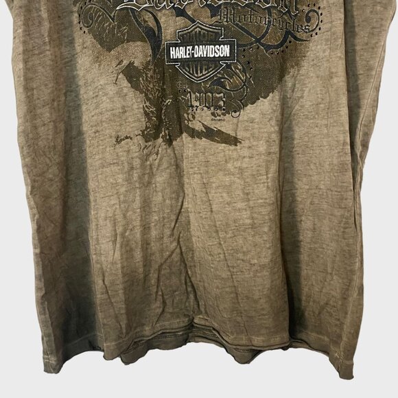 Vintage Harley Davidson Distressed Tank Top Womens Size Large Sleeveless Studded - Picture 6 of 12